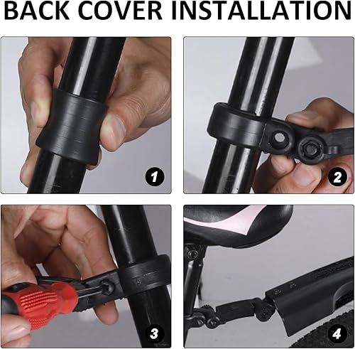 Set di 2 parafanghi neri per bicicletta, parafanghi in plastica, accessori per bicicletta, parafanghi per mountain bike - Ysert