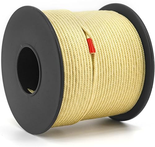NewDoar Linee in kevlar intrecciato resistente all'abrasione, 1,5 mm, 12 fili, ad alta resistenza, resistente all'usura, ignifugo, adatto per campeggio, kite, pesca, lenze EDC (60 m) - Ysert