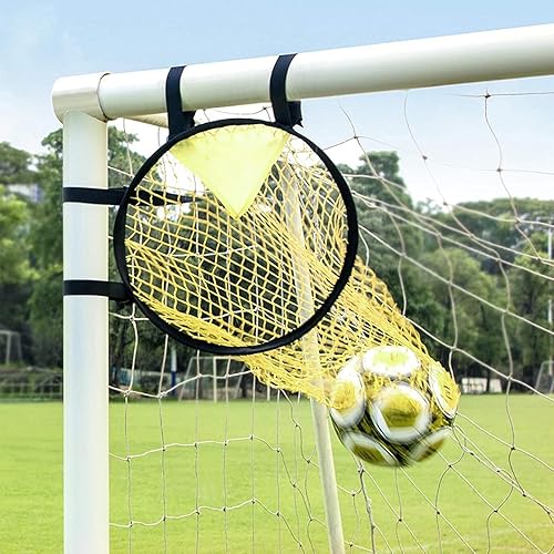Rete da Calcio,Bersaglio Porta da Calcio,Bersagli da Calcio con Contenitori Superiori, Porta da Calcio da 60Cm Rete da Calcio con Cinghie Regolabili,Bersaglio da Lancio Bambini Adulti - Ysert