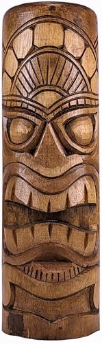 Statua Tiki Grand Totem in legno massiccio intagliato a mano, 50 cm - Ysert