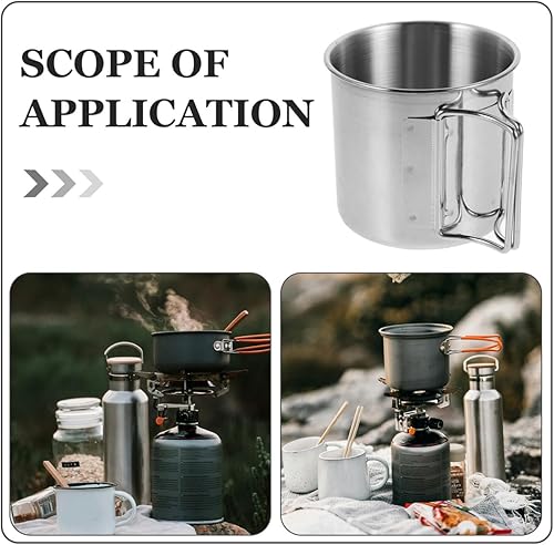 1 Pezzi Tazze Da Campeggio In Acciaio Inox,Tazza Da Campeggio Leggera Per Viaggi, Escursioni, Sport All'Aria Aperta - Ysert