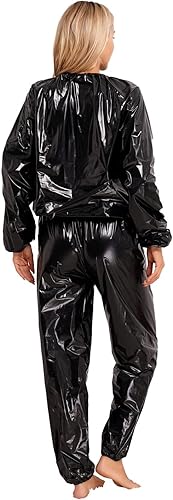 Tuta da sauna unisex, per esercizi per la perdita di peso, sottile, per palestra, fitness e allenamento, anti-strappo e anti-sudore - Ysert