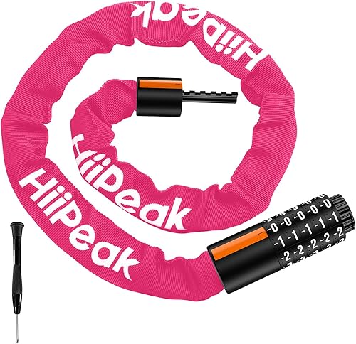 Hiipeak Catena Bici Catena Bicicletta Antifurto, Lucchetto per bicicletta Lucchetto a combinazione, lucchetto a combinazione per bicicletta protezione antifurto lucchetto a catena per bicicletta, moto - Ysert