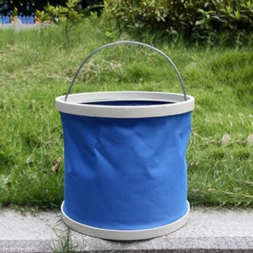 Secchio da Pesca Pieghevole con Manico, Secchio Pieghevole da Esterno da 11 Litri con Manico Contenitore per Acqua da Campeggio Leggero Multifunzionale per Campeggio Viaggiare Picnic - Ysert