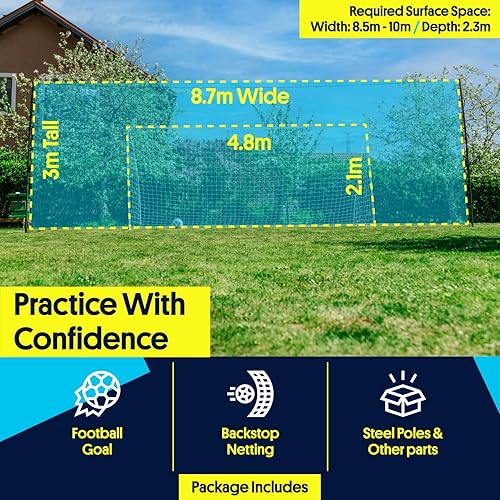 Porta da calcio con rete e rebounder - Attrezzatura da allenamento per giardino, tutto-in-uno - Ysert