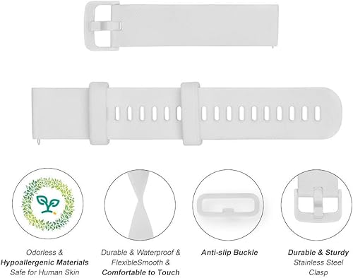 20mm Quick Release Cinturino Compatibile per Garmin Vivoactive 5/3/3 Music, Venu/Venu 2 Plus, Venu Sq/Sq Music/Sq 2/Sq 2 Music, Donna Uomo Regolabile Braccialetto per Vivomove 3/Sport/Style - Ysert