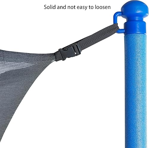 Rete di Ricambio per Trampolino, Rete di Sicurezza per Trampolino con Cinghie Regolabili E Cerniere, Rete di Sicurezza da 6/8/10/12/14/15 Piedi per Trampolini Rotondi a 6 Pali(8ft) - Ysert