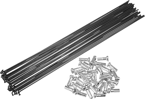 36pz Bicicletta Carbonio Acciaio Raggi 14G 293mm con Cappucci Nero - Ysert