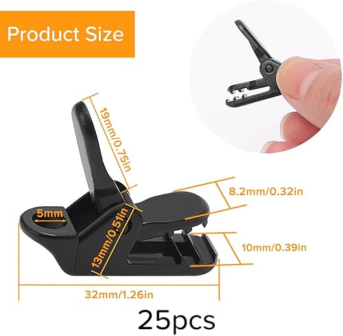 Tarp Clip, Plastica Tenda Clip, Pinze a Coccodrillo per Tenda da Campeggio, Morsetti per Teloni per Attività all'Aperto - Ysert