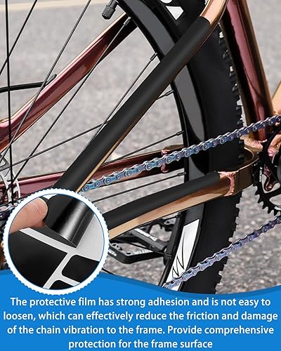 4 Pezzi Protezione Telaio Bici Adesivi in Carbonio,Adesivi Protettivi Bici,Pellicola Protettiva Telaio Bici,Pellicola Protettiva MTB in Carbonio,per Bici,MTB ecc - Ysert