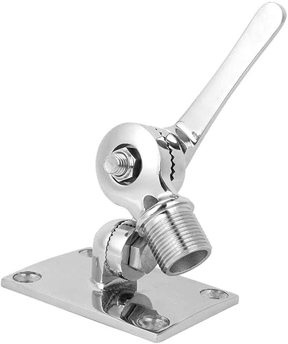 Supporto base regolabile per antenna VHF marino da 38 mm/1,50 pollici per barche - Acciaio inossidabile - Ysert