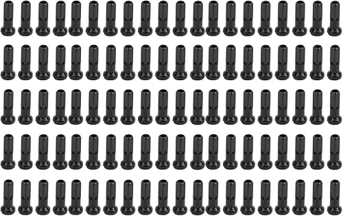 Alomejor 100 Pezzi di Raggio della Bicicletta in Lega di Alluminio Ruota della Bicicletta parlato Punte della Bicicletta parlato Cappuccio 14x6mm - Ysert