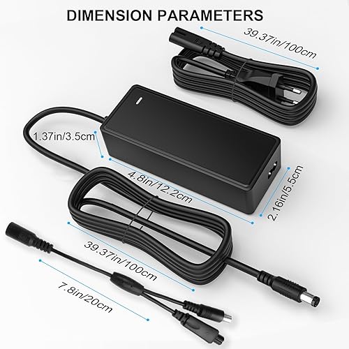 42V 2A Caricabatterie per Monopattini Elettrici per Ninebot ES1 ES2 ES4 ES3 E22E E25E E45E, Xiaomi M365, Pro, Pro 2, Mi 3, S1 S2, Caricabatterie 36V per Xiaomi e Ninebot Scooter - Ysert