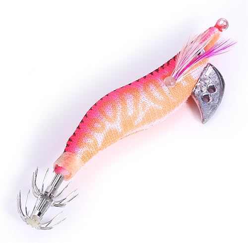 Calamari Esche da Pesca Gamberetti Esche, Jigging Esche Pesca Gamberetti, Gamberetti Esche Seppie per Polpo per Calamari - Ysert