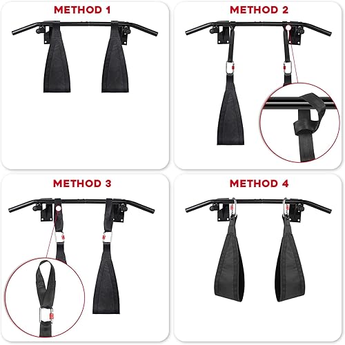 DASKING Cinghie Addominali 2, Ditta Fitness Ab Straps, Abdominal Slings da Appendere per Barra Trazioni, AB Cinghie per Allenamento Addominali, Sollevamento Gambe, Potenziamento Muscolare - Ysert