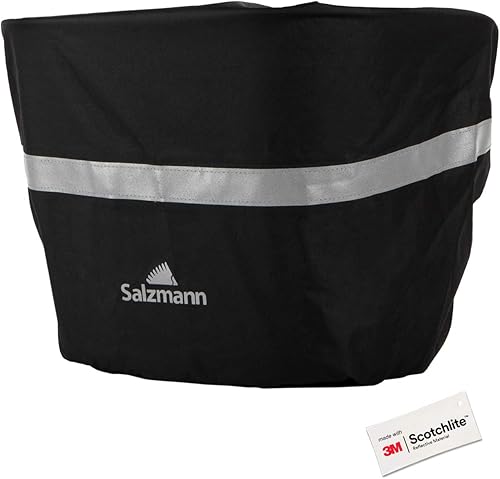 Salzmann Copertura Antipioggia Riflettente per cestini da Bici - Copertura Impermeabile per cestini - Realizzata con 3M Scotchlite - Ysert