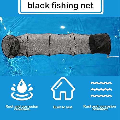 Nassa da Pesca,Lunghezza 1.5 m Nero - Ysert