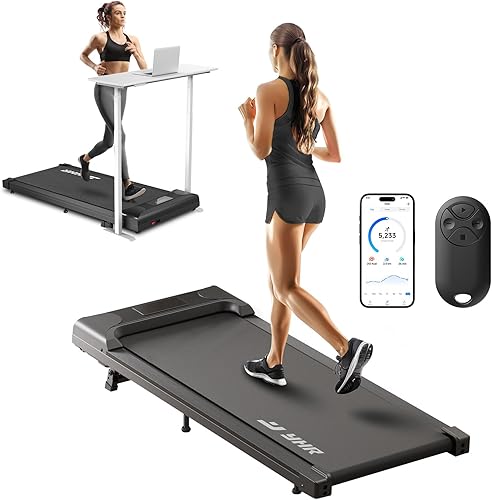 Tapis roulant 4 in 1 con APP e Telecomando, Treadmill 2.5HP Tapis roulant per Sotto Scrivania, Piccolo Tapis Roulant per Ufficio e Casa - Ysert
