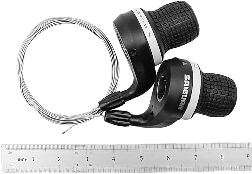 Leva del Cambio per Bicicletta a 21 velocità, Leva del Cambio per Mountain Bike, Impugnatura per Cambio 3x7 velocità (1 Paio) - Ysert