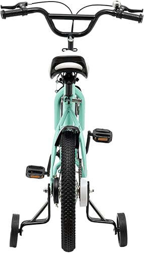 Bicicletta per bambini da 16 pollici, unisex, per bambini, con ruote di supporto rimovibili, per bambini di 5-8 anni - Ysert