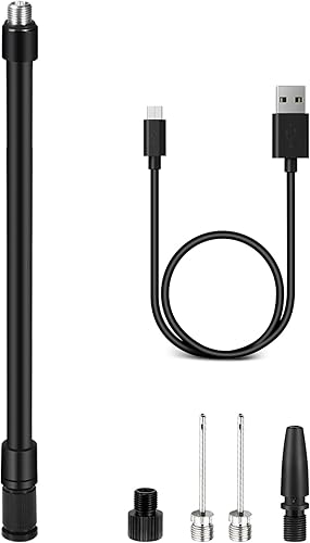 Woowind Adattatore valvola Presta e Schrader con cavo USB, applicazione per auto, bicicletta, palla 1 - Ysert