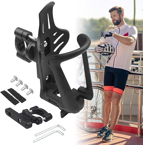 Portabottiglie per bicicletta, portabicchieri per bicicletta, rotazione a 360 gradi, regolabile, per bicicletta, bici da corsa, mountain bike, passeggino, sedia a rotelle - Ysert