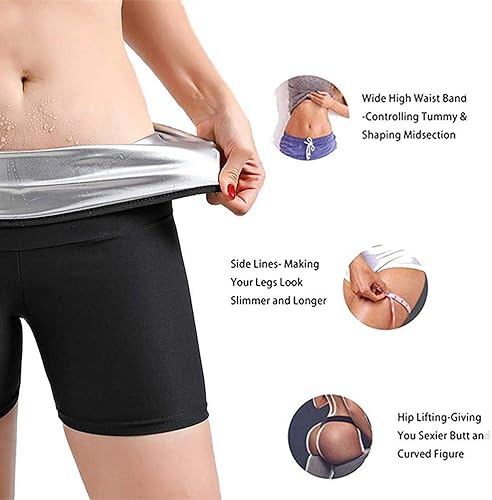 Rvtkak Leggings da allenamento da donna a vita alta, 2 in 1 per sauna per allenamento perdita di peso, pantaloni dimagranti, pantaloni da allenamento per sauna - Ysert