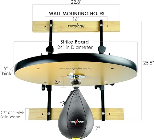 MaxxMMA Speed Bag Platform Kit – Heavy Duty Boxing Training Equipment con palla da boxe, altezza regolabile per fitness domestico, adatto per appassionati di boxe e fitness - Ysert