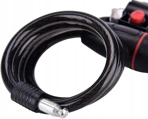 Lucchetto per bicicletta con serratura di sicurezza | Lucchetto antifurto con cavo 10 mm di spessore, cavo di sicurezza per bicicletta, moto, monopattino | acciaio con protezione in silicone (XL - 120 - Ysert
