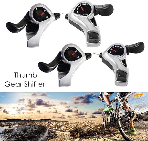 Set di leve del cambio per bicicletta, 3 x 6/7 velocità, accessori per mountain bike, bici da città, bici da strada, bici pieghevole (3 x 6 velocità) - Ysert