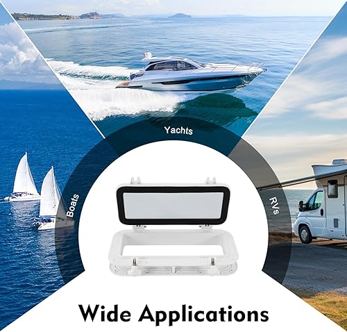 40 x 20 cm oblò finestra rettangolare barche yacht oblò finestra portlight, vetro temperato per barca marina, yacht, vetro temperato, resistente ai raggi UV, per yacht - Ysert