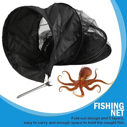 Nassa da Pesca,Lunghezza 1.5 m Nero - Ysert