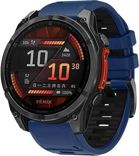 Silicone Braccialetto per Garmin Fenix 8 47mm/Fenix E 47mm Strap. Wristband Bands Sgancio Rapido Cinturino Wristband Armband Sportivo per Garmin Fenix E 47mm/Fenix 8 47mm - Ysert