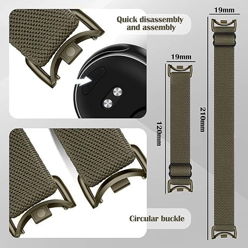 Ricambio per Cinturino Mi Band 8, 3 Pezzi Compatibili con Cinturino Xiaomi Mi Band 8, Nylon Cinturini per Mi Band 8, Cinturino Smart Band 8 Morbido Regolabile Adatto a Donne e Uomini(Nero/Verde/Beige) - Ysert