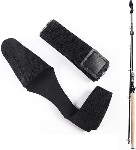 8 Pezzi Cintura per Canna da Pesca Elastica, Elastiche per Canne da Pesca,Cinghie Canna da Pesca,Custodia Protettiva per Canna da Pesca,Anti-Skid Autoadesivo Regolabile Accessori per La Pesca - Ysert