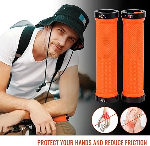 1 paio di manopole per manubrio bici BMX arancione - Ysert