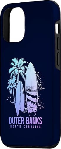 Custodia per iPhone 12/12 Pro Outer Banks North Carolina Surf Vintage Surf Board Surfer - Ysert