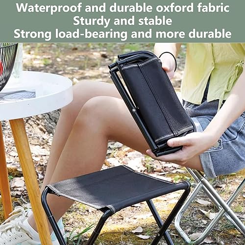 Sedia Campeggio Pieghevole, Sedia da Campeggio Leggera, Pieghevole Camping Sgabello, Sedile Piccolo Pieghevole, Sgabello Pieghevole Fino a 100 kg, Per Campeggio, Pesca, Viaggi ed Escursionismo - Ysert