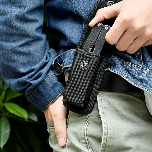 3 Pezzi Custodia per Coltelli in Tessuto Oxford, Fodero per Coltelli Pieghevole, Fondina per Coltello da Cintura, per Caccia all'Aperto Campeggio Escursionismo, lunghezza Interna 13 cm - Ysert