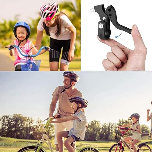 2 Paio Leva Freno della Bicicletta,Maniglia Freno della Bicicletta,per Bicicletta Bici da Strada Bici Pieghevole(Blu+Nero). - Ysert