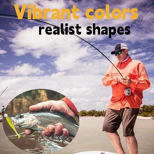 Esche da Pesca,40pcs Esche Artificiali da Pesca,Esche da Pesca in Plastica Morbida per Bass,Accessori da Pesca,Contiene Esche in Gomma,Adatto per Pesca in Acqua Dolce e Salata - Ysert