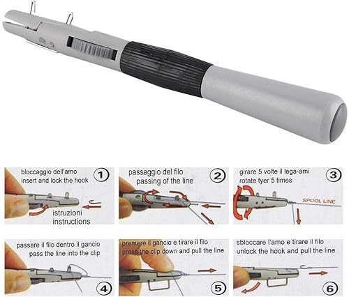Set di Anelli per Ami da Pesca, Singolo e Doppio Gancio per Annodare Anelli per Nodi Rapidi - Ysert