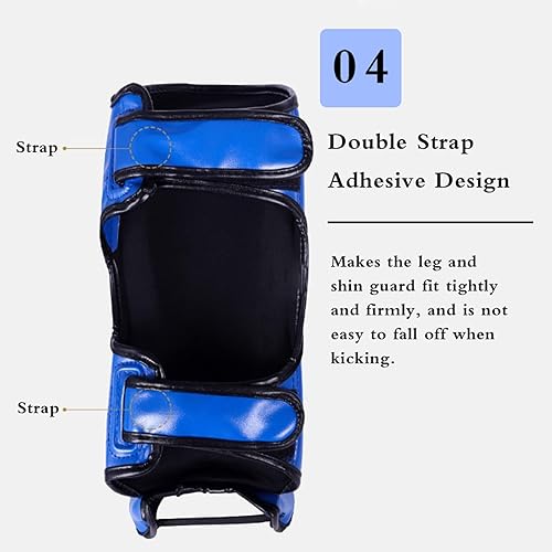 Protettivo Imbottita Paratibie,Paratibie Muay Thai,parastinchi Muay Thai,con Pelle PU Antideflagrante e Fodera in Lattice ad Alta Densità,Proteggono Le Tibie e Il Collo del Piede. - Ysert