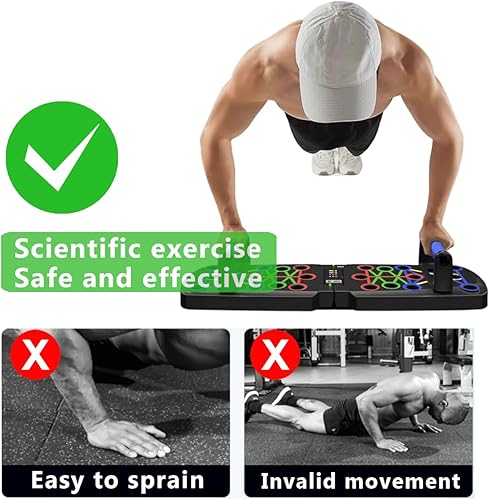 Push up Board Flessioni Attrezzi, Allenamento Palestra in Casa Home Gym, Attrezzi Palestra Casa Maniglie Push up con Funzione di Conteggio - Ysert
