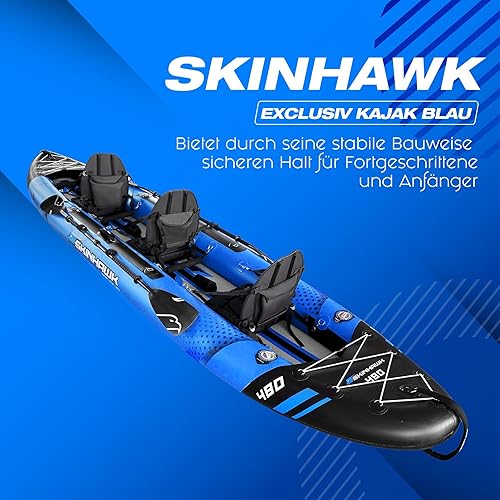 Kayak Exclusiv Blu 480 - Gommone - Canoa - 480 x 96 cm - 3 persone Kayak - Ysert
