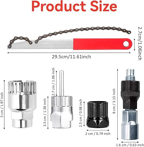Set di fruste e estrattori per catena, estrattore a vite, universale, strumento di rimozione della cassetta, strumento per la rimozione della cassetta della bicicletta, frusta per catena per 7 8 - Ysert
