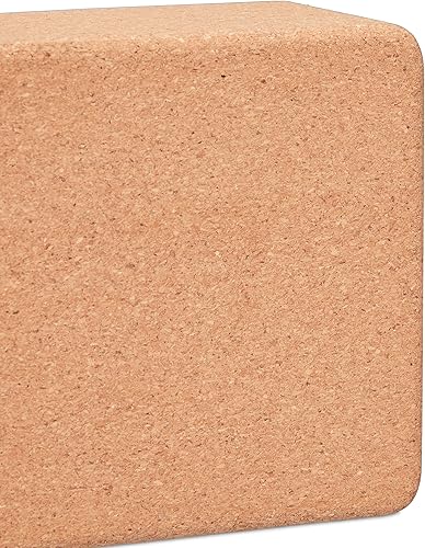 Relaxdays Mattoncini da Yoga. Set da 2 Blocchi in Sughero, Blocchetti per Esercizi, 12x22,5x7 cm, Antiscivolo, Marrone, 12 x 22.5 x 7 cm - Ysert