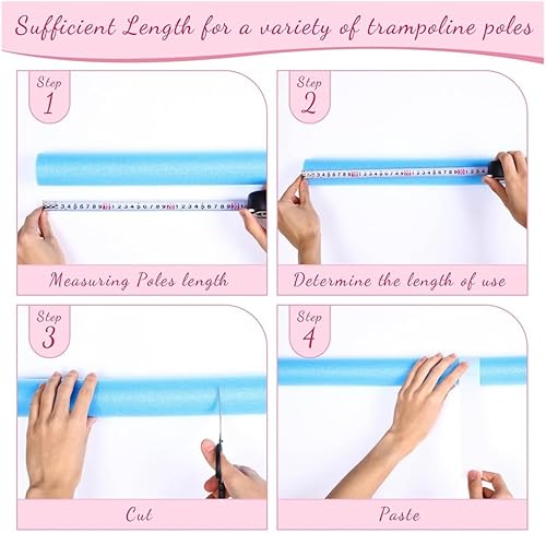 Set di 24 manicotti in schiuma per trampolino, 88 cm, imbottiture protettive per accessori per trampolino - Ysert