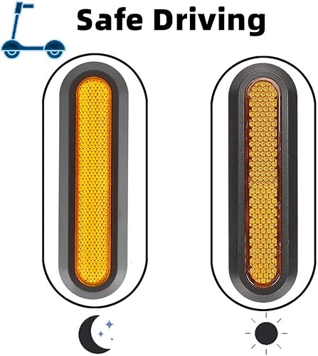 Set di 4 copriruota in plastica con banda riflettente per Xiaomi M365/Pro/Pro2/Essential 1S e adesivi di ricambio per monopattino - Ysert