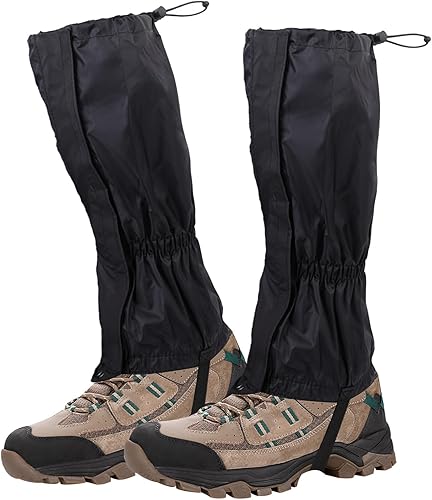 1 paio di ghette da trekking, per esterni, antipolvere, regolabili, traspiranti, per le gambe, per escursioni, alpinismo, sci - Ysert